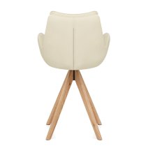 Echtleder Holz-Barhocker - Madrid