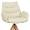 Echtleder Holz-Barhocker - Madrid