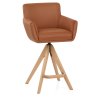 Holzbarhocker Echtleder - Rome