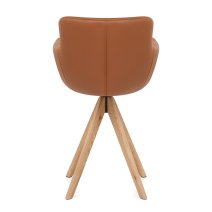 Holzbarhocker Echtleder - Rome