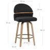 Stoff Barhocker Holz - Odessa