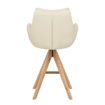 Echtleder Holz-Barhocker - Madrid