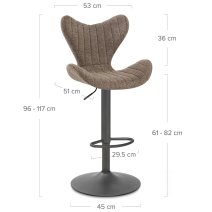 Stoff Barhocker - BB Swivel