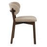 Dunkler Eichenholz-StoffStuhl - Maya