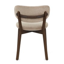 Dunkler Eichenholz-StoffStuhl - Maya