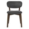 Dunkler Eichenholz-StoffStuhl - Maya