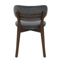 Dunkler Eichenholz-StoffStuhl - Maya