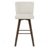 Dunkelholz-Stoffbarhocker - Aldo