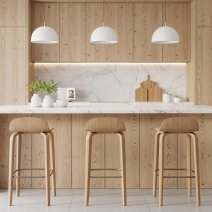 Barhocker Heller Holz - Curve