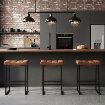 Kunstleder Barhocker Antik - Jago