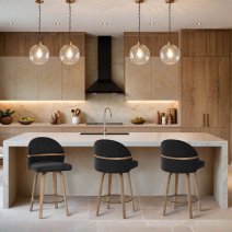 Stoff Barhocker Holz - Odessa